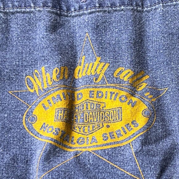 Harley Davidson Button Up Shirt Mens Medium Short Sleeve Sentinels Of Safety Nos - Picture 8 of 10